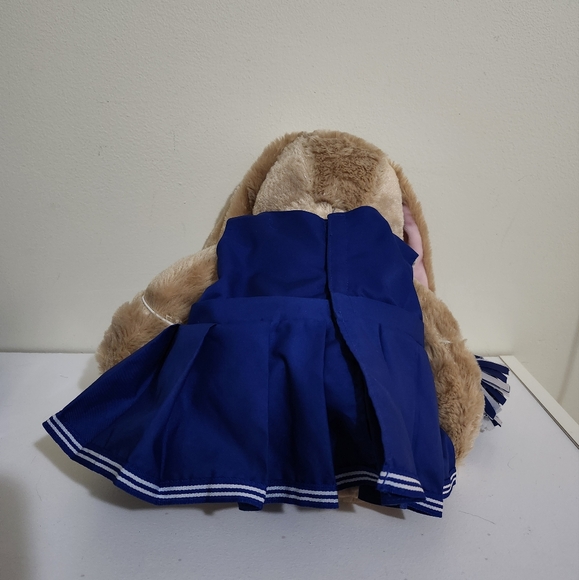 BUILD A BEAR Cheerleader Outfit Pom Poms Pawlette Blue White Outfit Bunny Rabbit - Picture 3 of 4